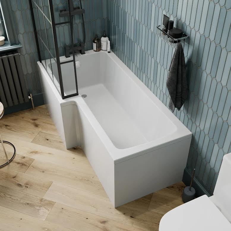 ceramica-l-bath-bundle-1500mm-left-hand-including-black-grid-shower-screen-and-front-bath-panel