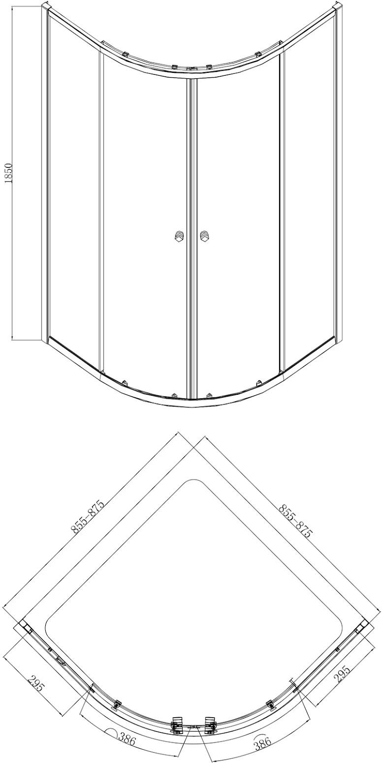 hydrolux-quadrant-shower-enclosure-900mm-with-tray-4mm