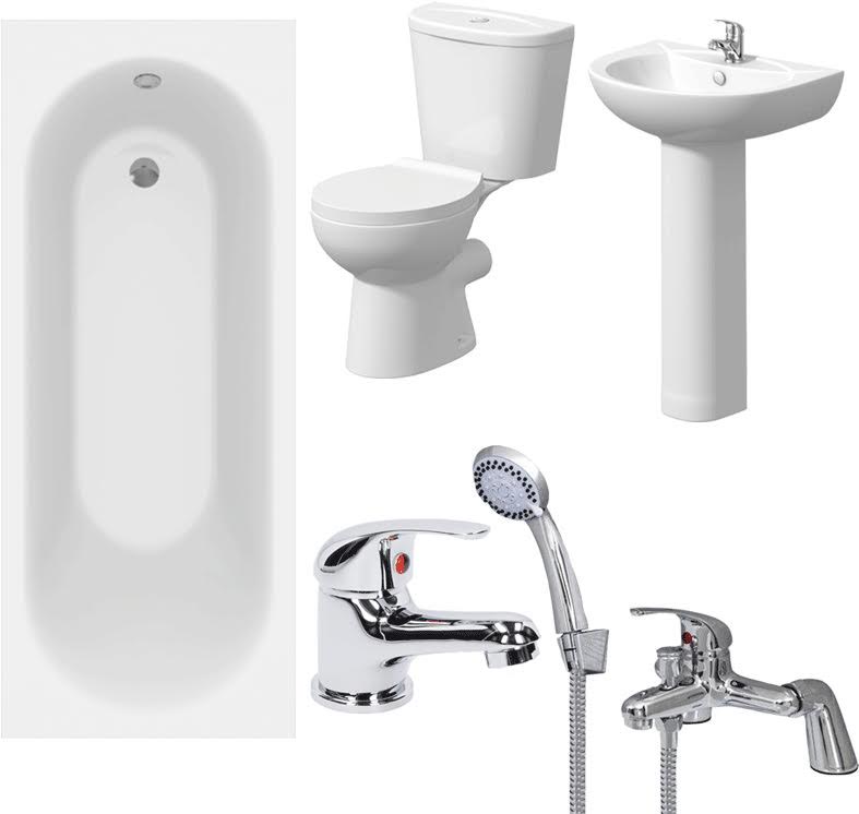 essentials-bathroom-suite-with-single-ended-bath-taps-1500mm