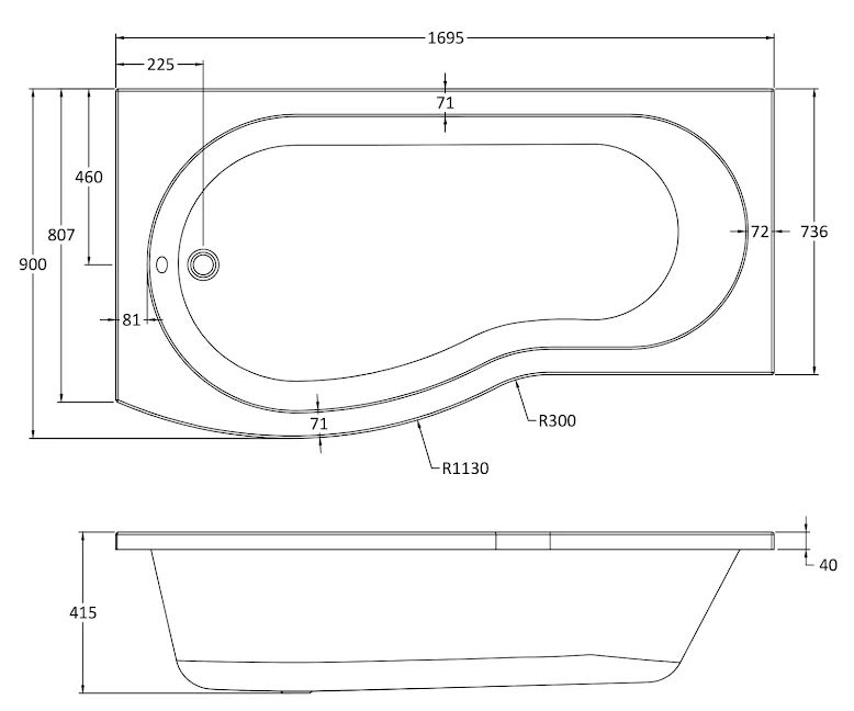 ceramica-p-shaped-1700mm-shower-bath-shower-screen-with-rail-bath-panel-lh