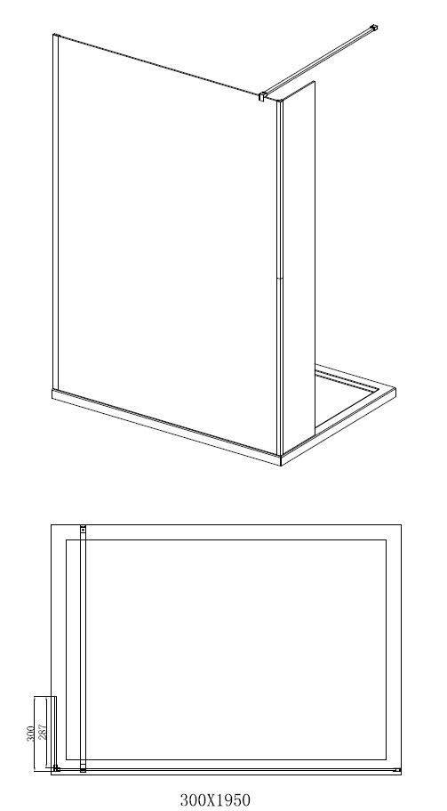 diamond-wet-room-shower-screen-1400mm-with-fixed-return-panel-8mm-brushed-brass