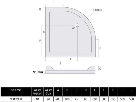 hydrolux-raised-900-x-900mm-quadrant-shower-tray-with-waste