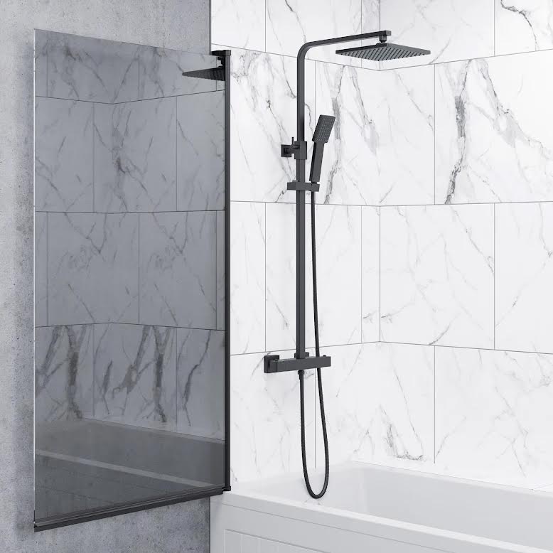 luxura-square-bath-shower-screen-800mm-black-glass-6mm