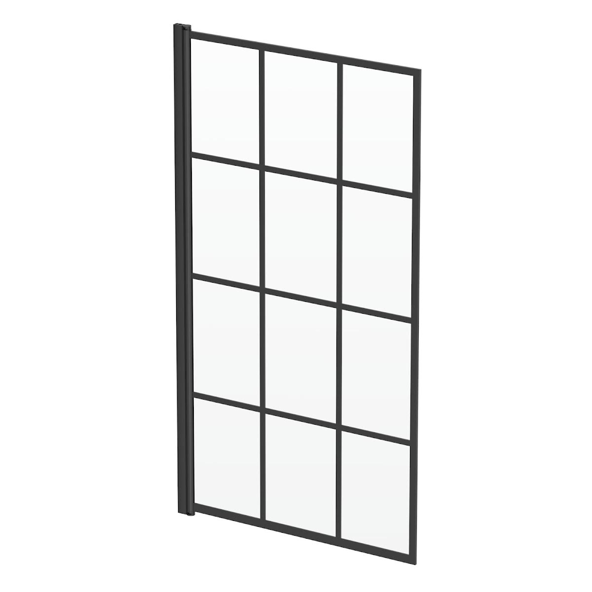 affine-1700mm-shower-bath-black-grid-shower-screen-single-ended