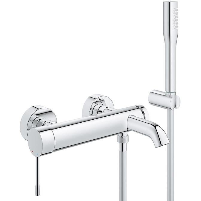 grohe-essence-wall-mounted-bath-shower-mixer-with-shower-set-33628001