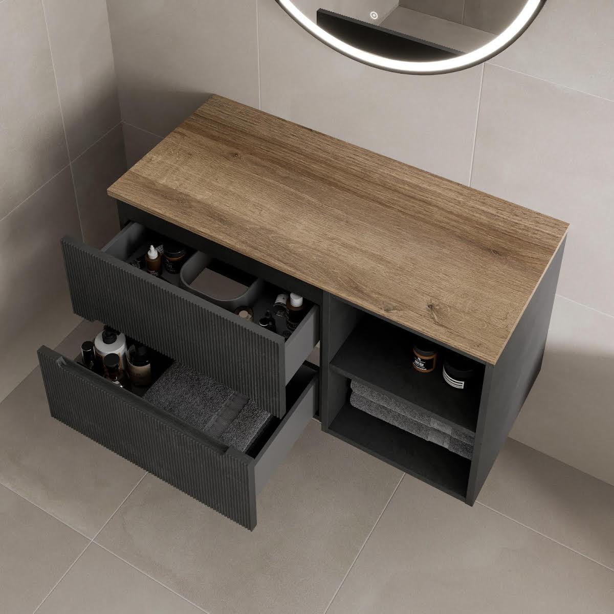 vitusso-fluted-black-wall-hung-bathroom-vanity-unit-without-basin-1000mm-oak-top