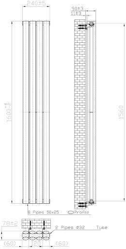 duratherm-vertical-oval-tube-double-panel-designer-radiator-1600-x-240mm-black