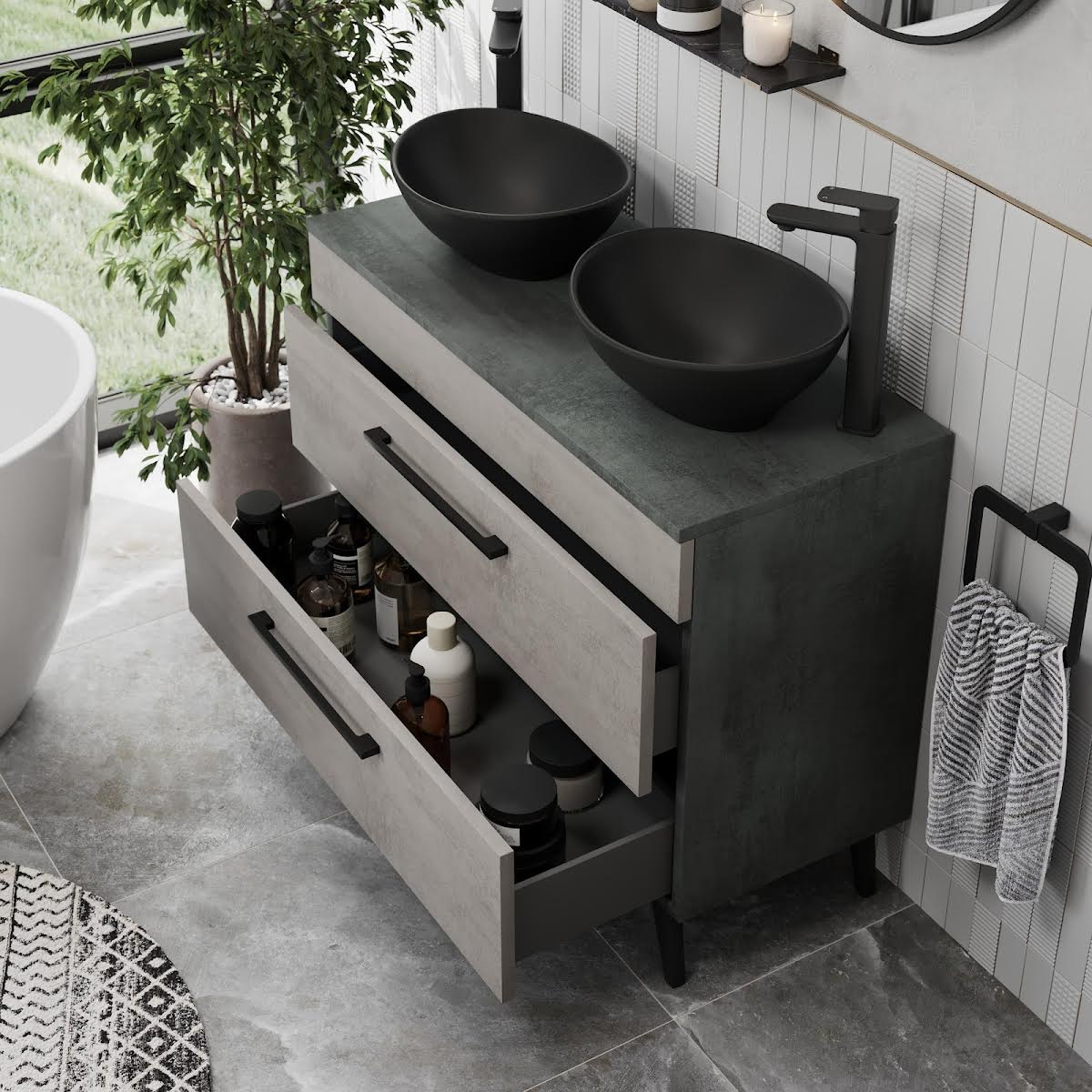 vitusso-idro-grey-double-vanity-unit-roubaix-black-countertop-basins-1000mm