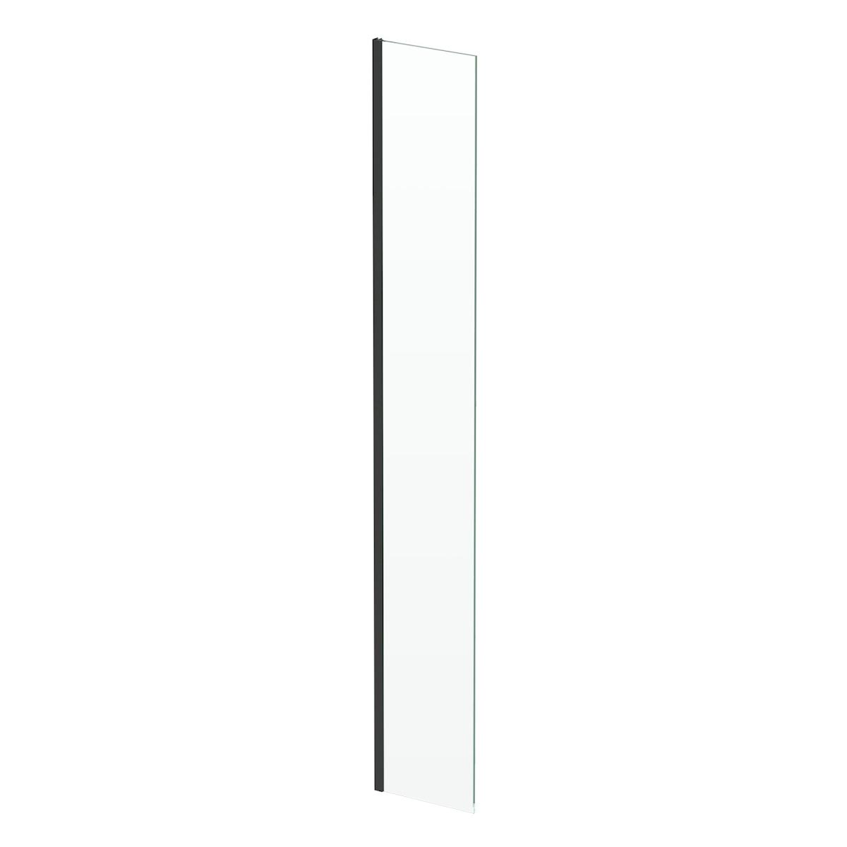 diamond-walk-in-shower-screens-with-1700-x-800mm-tray-hinged-return-panel-8mm-black