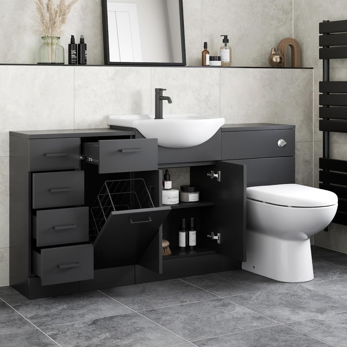 alpine-black-toilet-basin-vanity-unit-combination-with-laundry-drawer-unit-1564mm