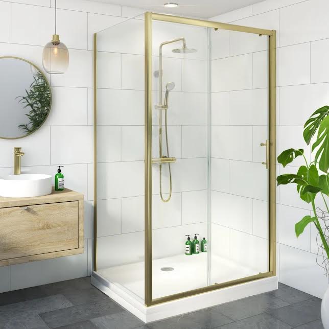 luxura-sliding-shower-enclosure-1200-x-700mm-with-raised-non-slip-tray-and-waste-6mm-brushed-brass