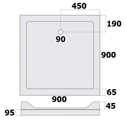 hydrolux-raised-900-x-900mm-square-shower-tray-with-waste