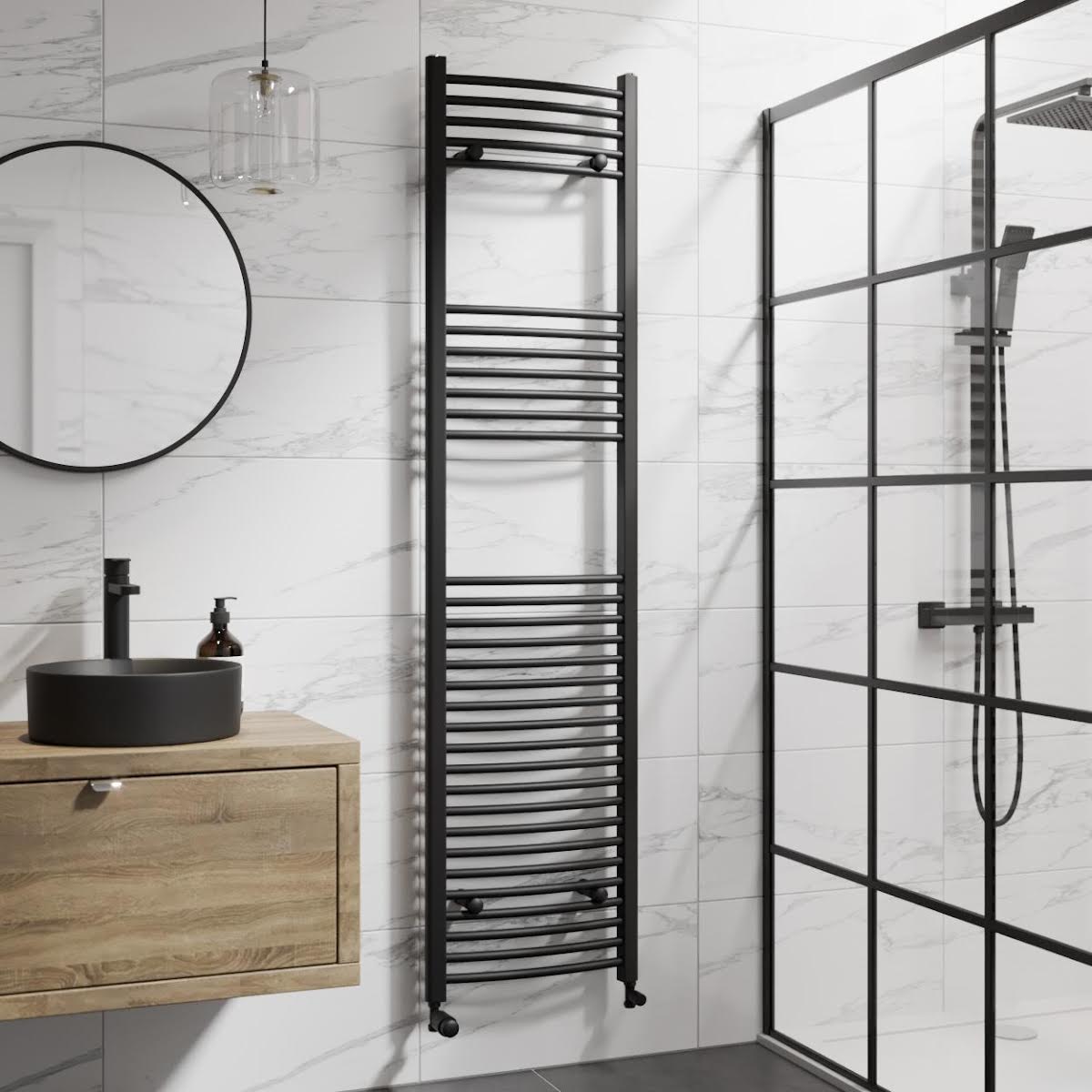 duratherm-curved-heated-towel-rail-matt-black-1800-x-450mm