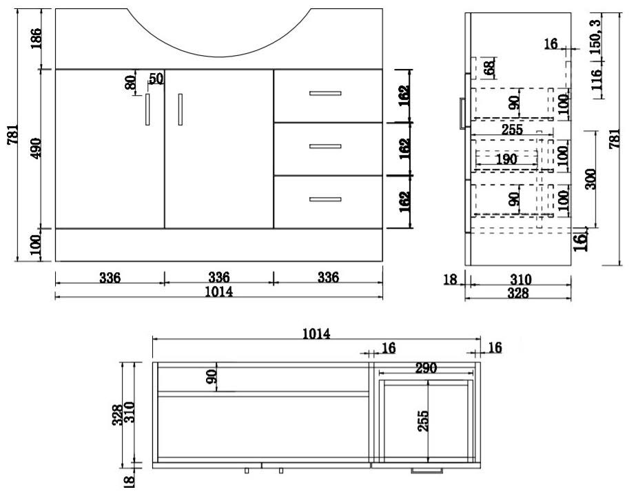 alpine-white-gloss-freestanding-vanity-unit-1050mm