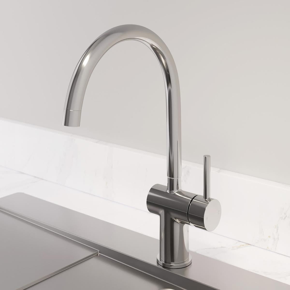 sauber-cascade-kitchen-mixer-tap-chrome