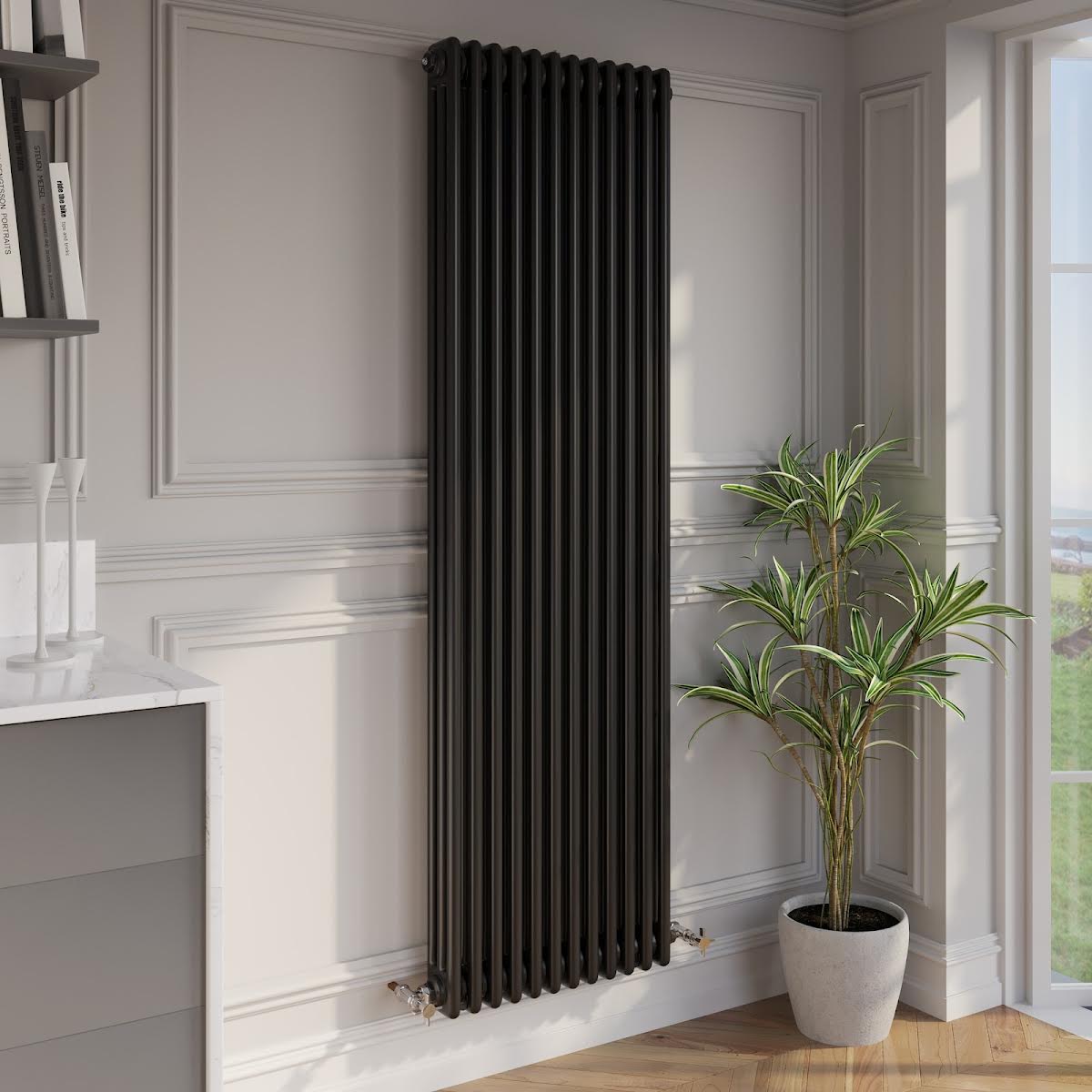 park-lane-traditional-vertical-colosseum-triple-bar-column-radiator-black-1800-x-560mm