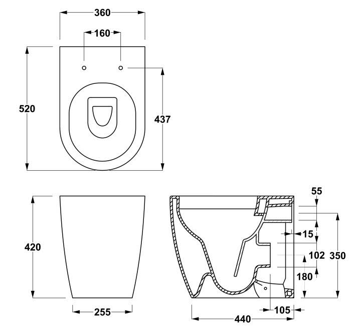 affine-bordeaux-rimless-back-to-wall-toilet-soft-close-seat