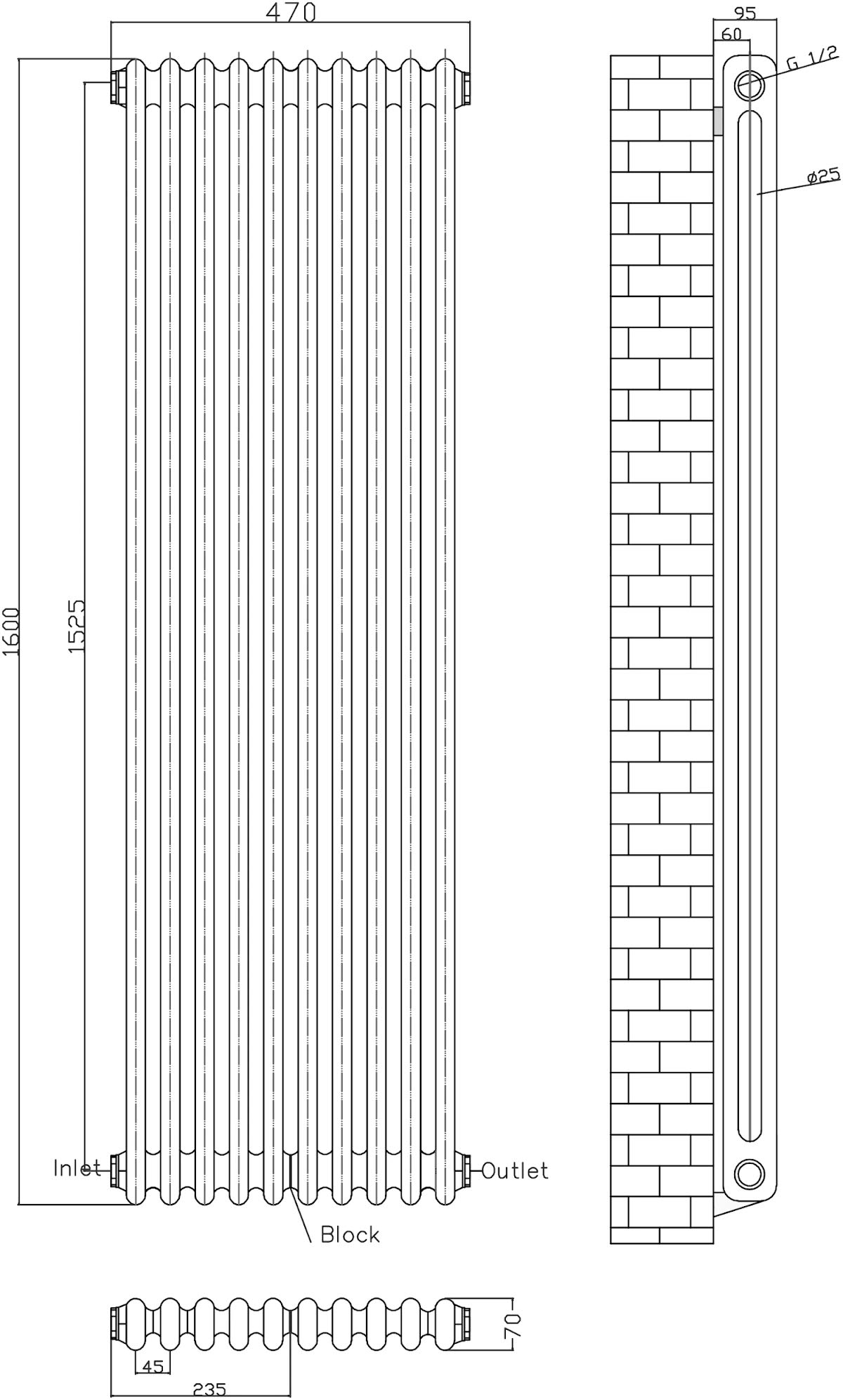 park-lane-traditional-vertical-colosseum-double-bar-column-radiator-black-1600-x-470mm