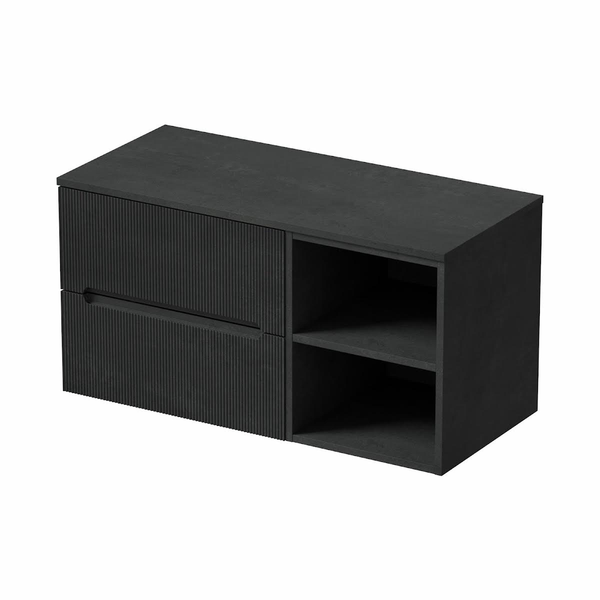 vitusso-fluted-black-wall-hung-bathroom-vanity-unit-without-basin-1000mm-black-top