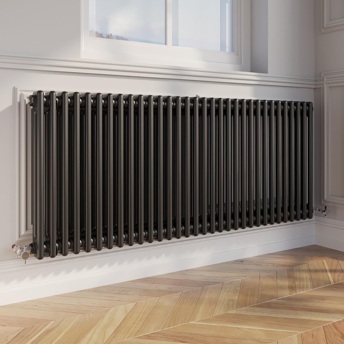 park-lane-traditional-colosseum-double-bar-column-radiator-black-600-x-1460mm