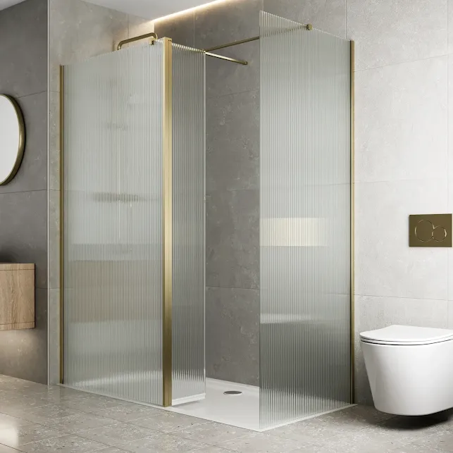 diamond-fluted-wet-room-shower-screen-1000-x-700mm-with-hinged-return-panel-8mm-brushed-brass