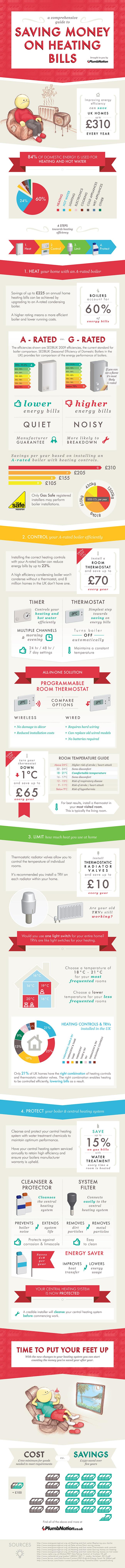 Saving Money on Heating Bills Infographic