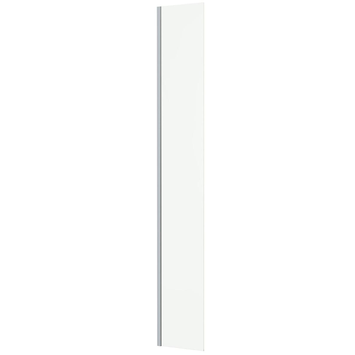 diamond-walk-in-shower-screen-1100mm-with-hinged-return-panel-and-tray-1700-x-700mm-8mm-chrome