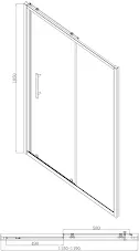 luxura-sliding-shower-door-1200mm-with-1200-x-900mm-tray-6mm-black