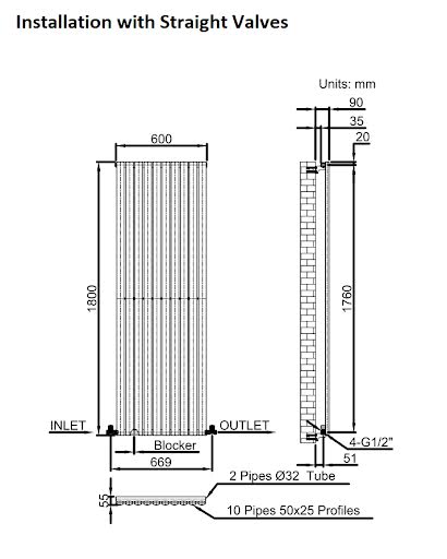 duratherm-vertical-oval-tube-single-panel-designer-radiator-1800-x-600mm-white