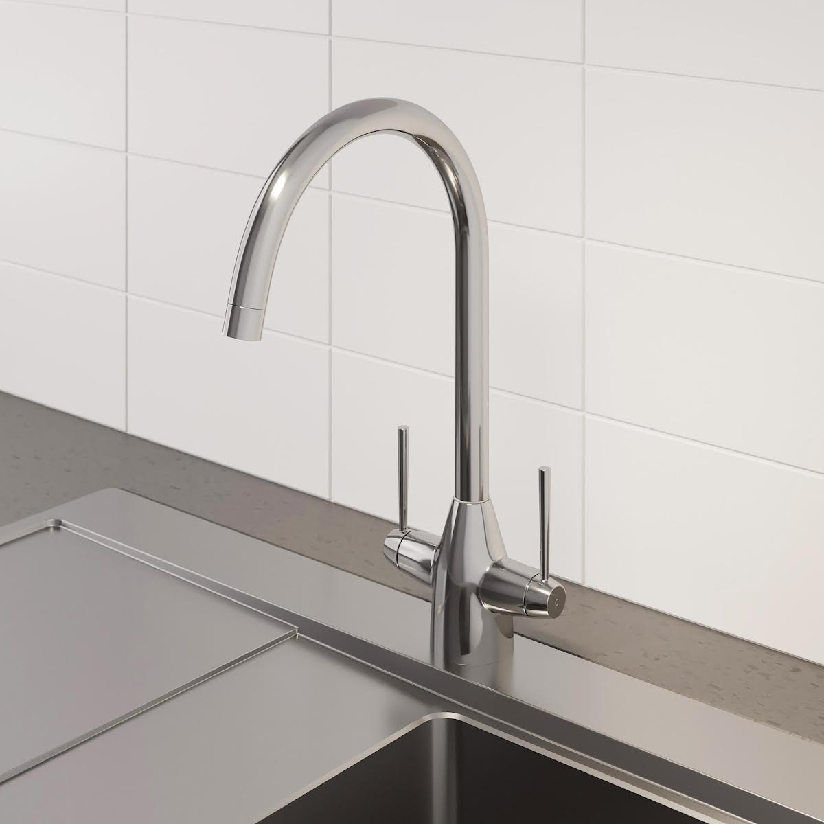 sauber-contour-kitchen-mixer-tap-chrome