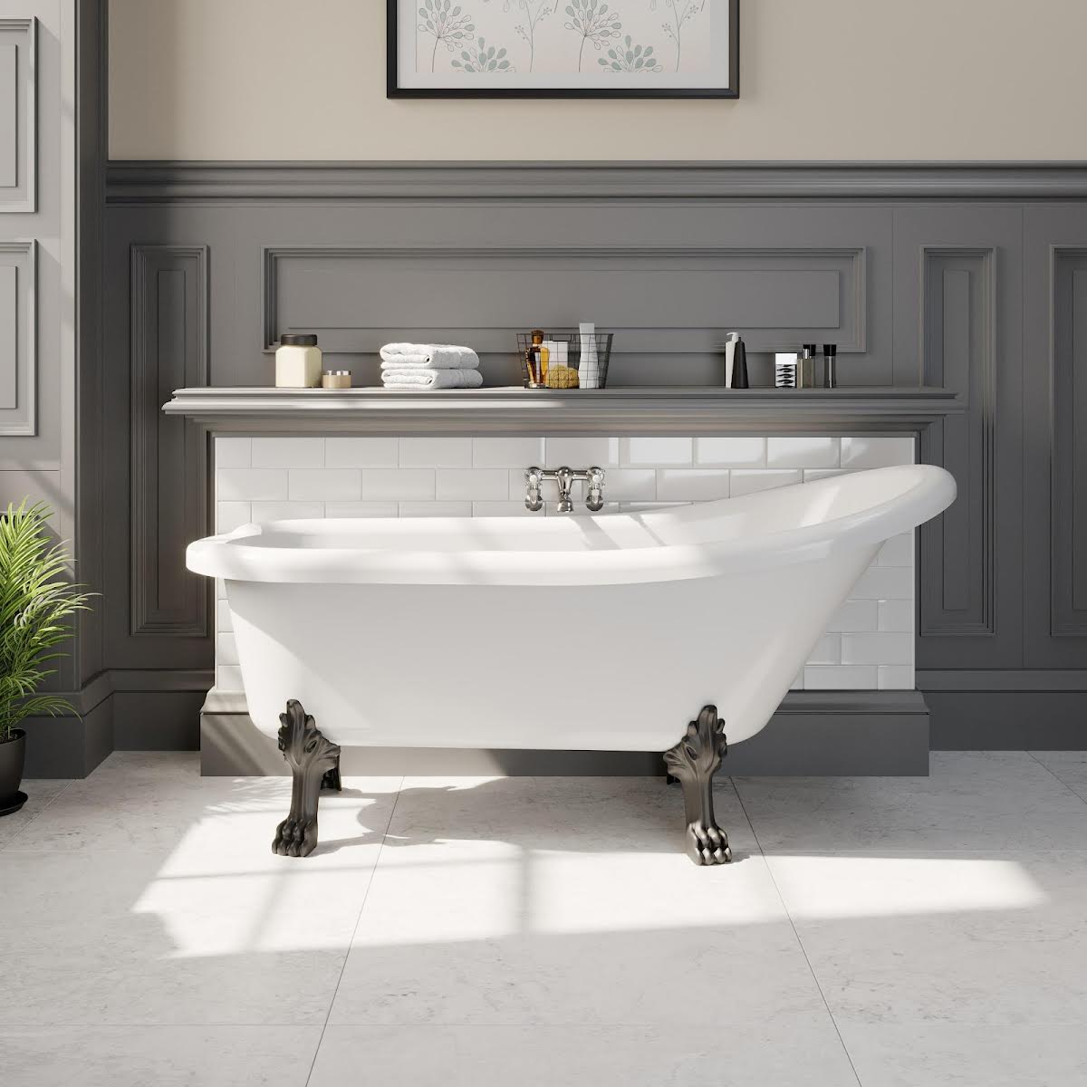 park-lane-buxton-freestanding-1550-x-750mm-roll-top-bath-with-black-dragon-feet