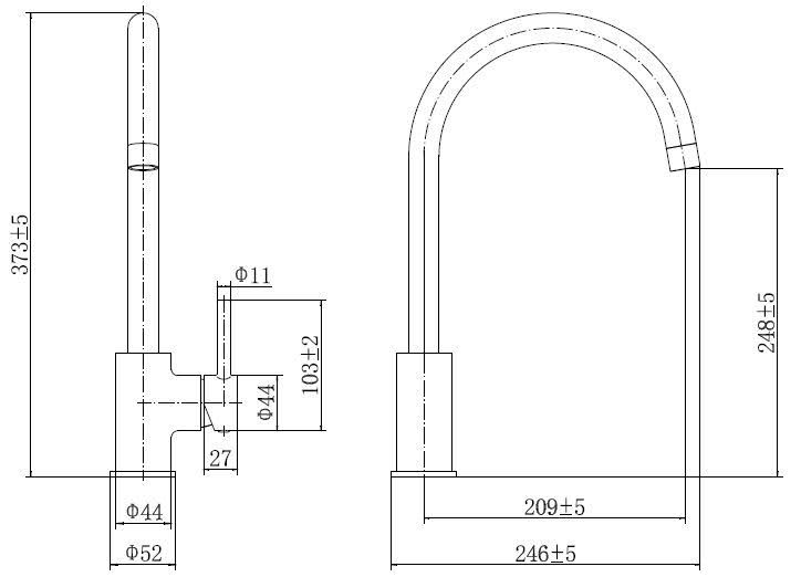 sauber-carena-brushed-brass-kitchen-mixer-tap-swan-neck