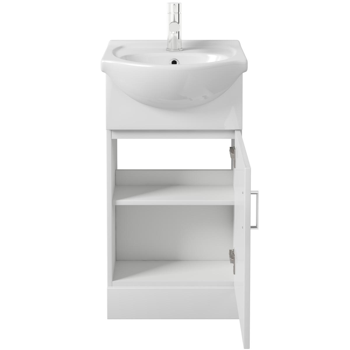 alpine-white-gloss-freestanding-cloakroom-vanity-unit-450mm