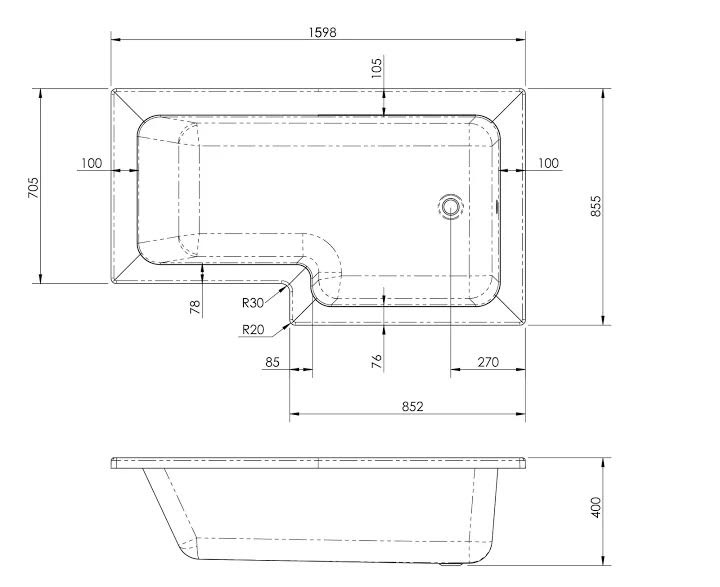 ceramica-l-shaped-1600mm-shower-bath-shower-screen-with-rail-bath-panel-rh