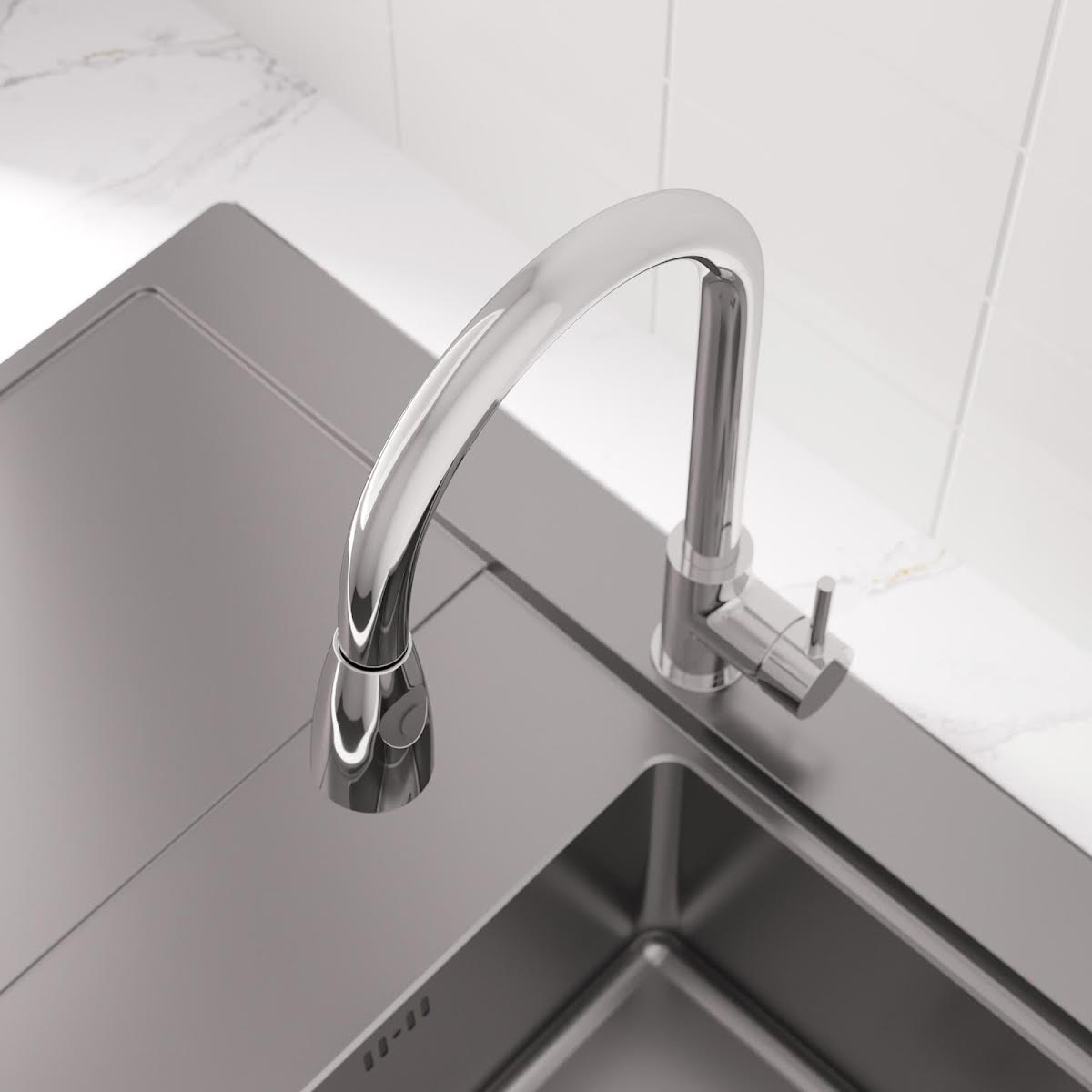 sauber-baden-pull-out-kitchen-tap-single-lever-chrome