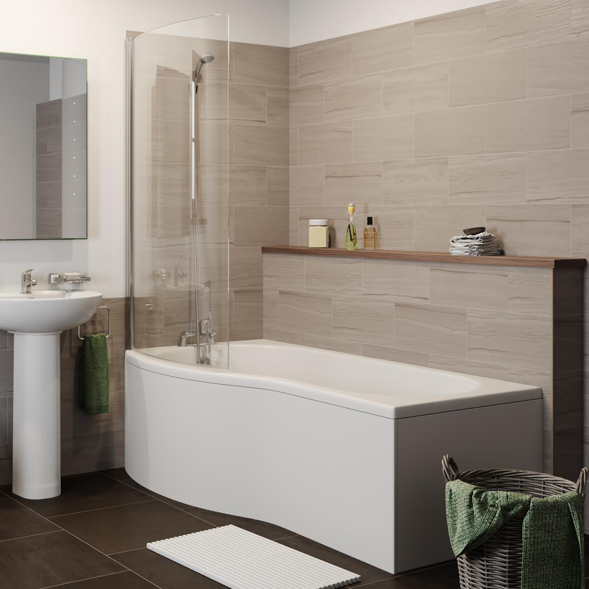 essentials-bathroom-suite-with-p-shape-shower-bath-screen-left-hand-1700mm