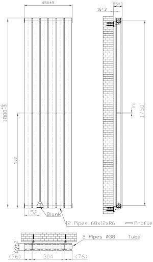 duratherm-vertical-double-flat-panel-designer-radiator-1800-x-456mm-black