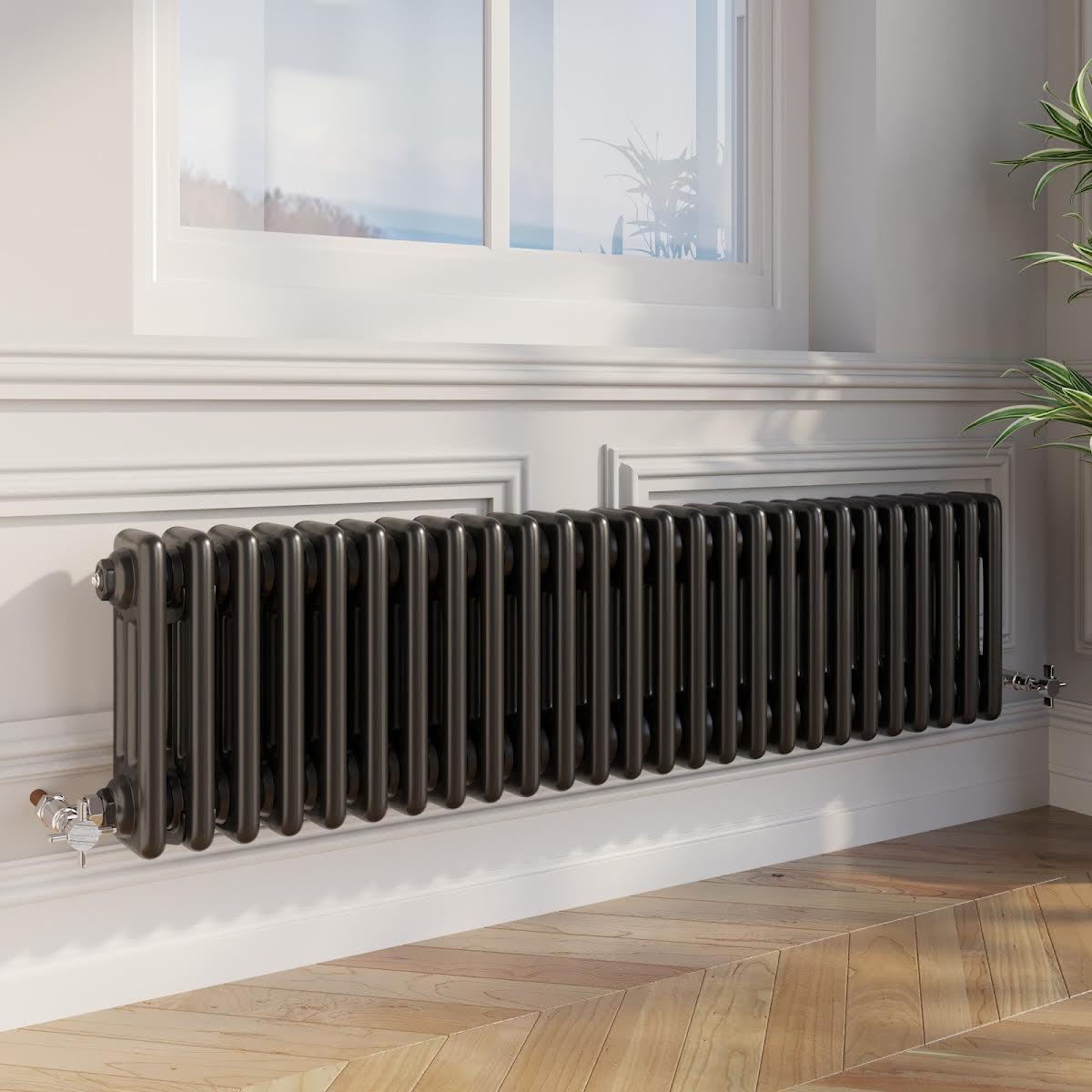 park-lane-traditional-colosseum-triple-bar-column-radiator-black-300-x-1190mm