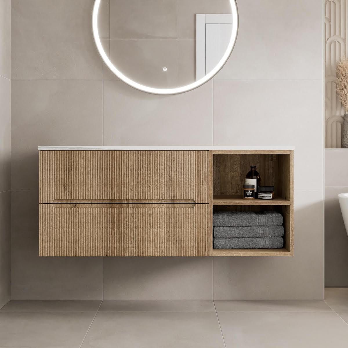 vitusso-fluted-wood-wall-hung-bathroom-vanity-unit-without-basin-1200mm-white-marble-top