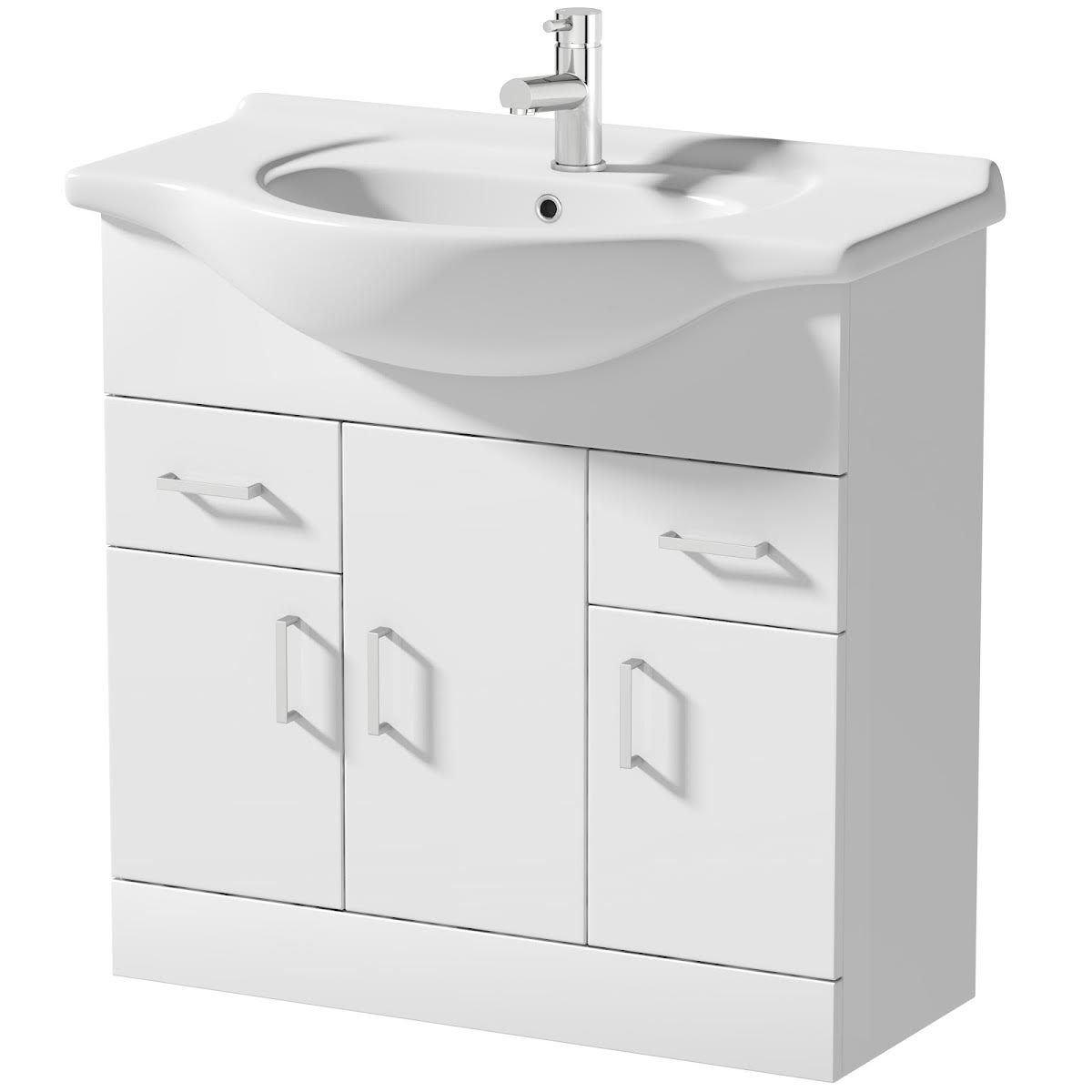 alpine-white-gloss-freestanding-vanity-unit-850mm