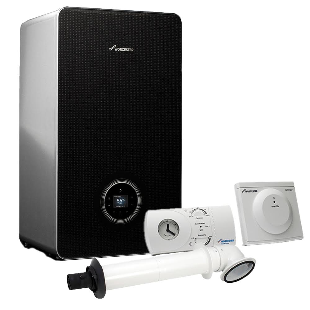 worcester-greenstar-8000-style-30kw-combi-gas-boiler-black-horizontal-flue-mt20rf-thermostat