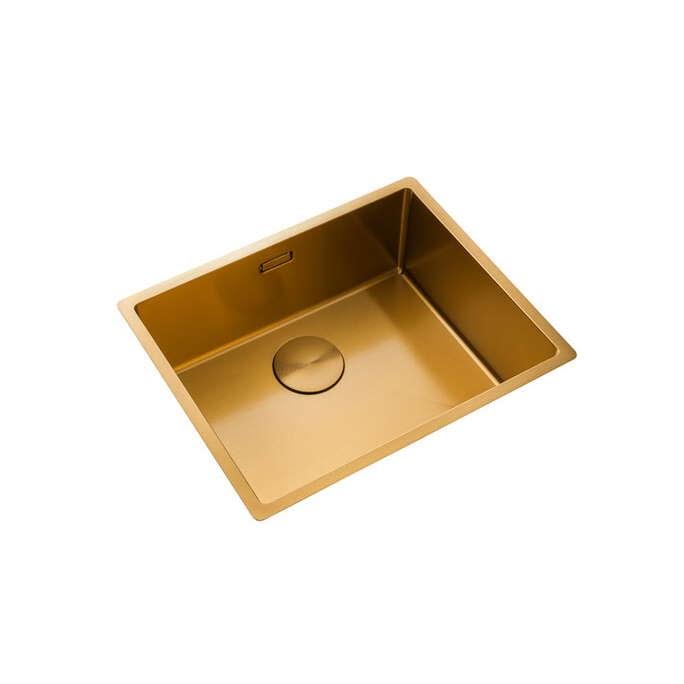 rangemaster-spectra-540mm-x-440mm-1-bowl-gold-stainless-steel-kitchen-sink-inc-waste