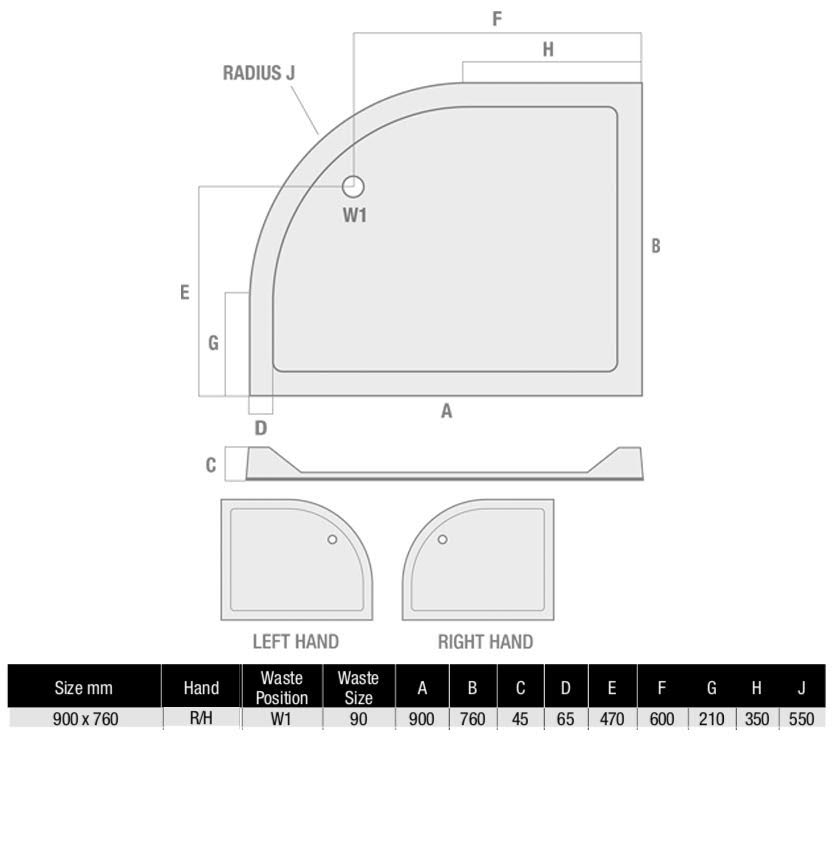 podium-low-profile-900-x-760mm-offset-quadrant-non-slip-shower-tray-with-waste-rh-entry