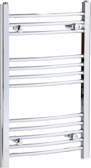 Duratherm Heated Towel Rail 750 x 450mm Curved Thermostatic