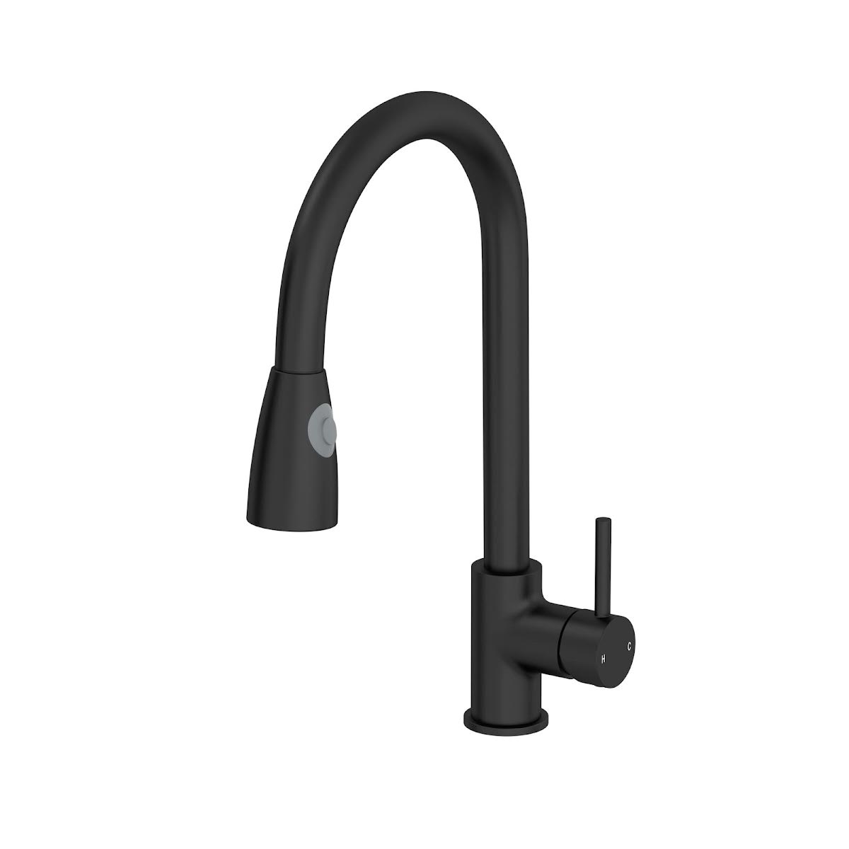 sauber-pull-out-kitchen-tap-single-lever-matt-black