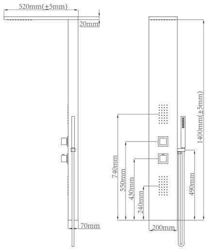 merano-thermostatic-square-shower-tower-panel-with-handset-2-body-jets-brushed-steel