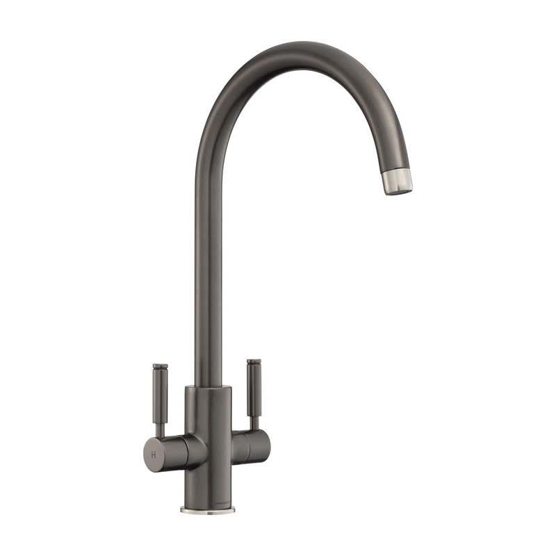 rangemaster-intense-dual-lever-kitchen-mixer-tap-graphite