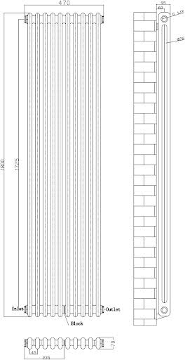 park-lane-traditional-vertical-colosseum-double-bar-column-radiator-black-1800-x-470mm