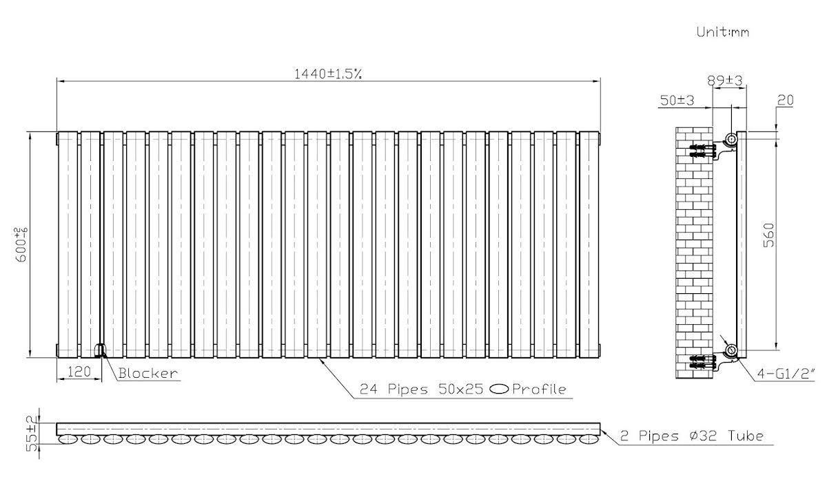 duratherm-horizontal-oval-tube-single-panel-designer-radiator-600-x-1440mm-black