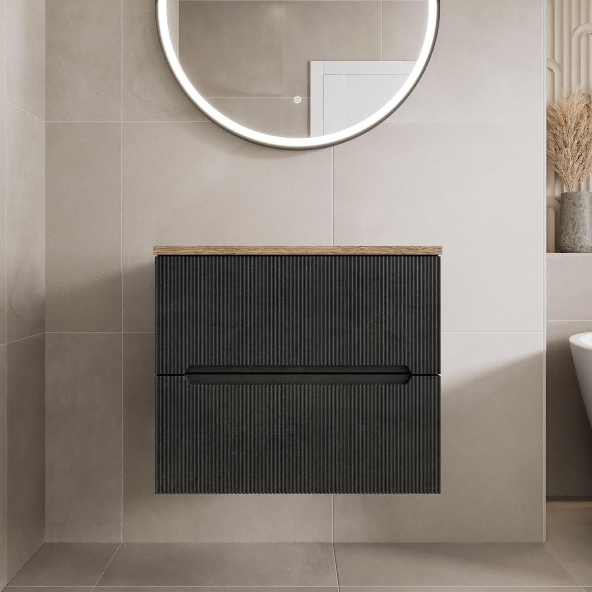 vitusso-fluted-black-wall-hung-bathroom-vanity-unit-without-basin-600mm-oak-top